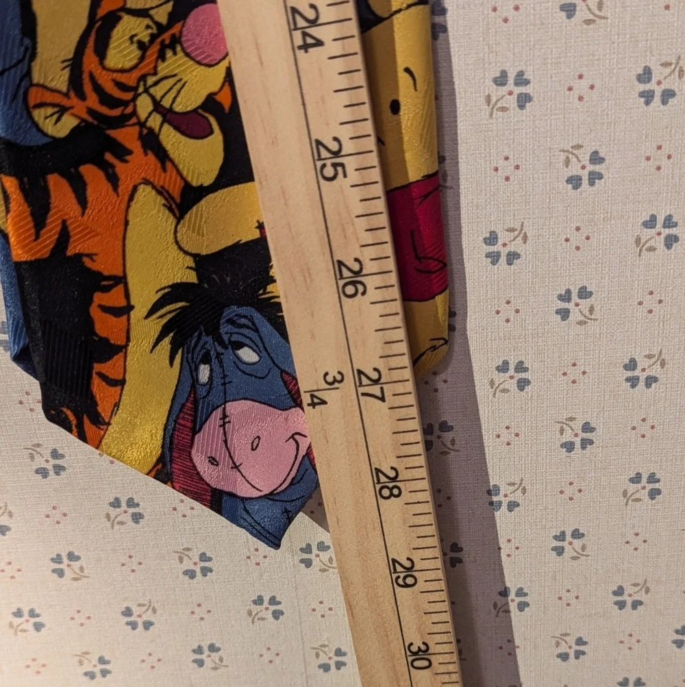 Winnie The Pooh Tie Polyester Jacquard Fabric Vintage Novelty Fun